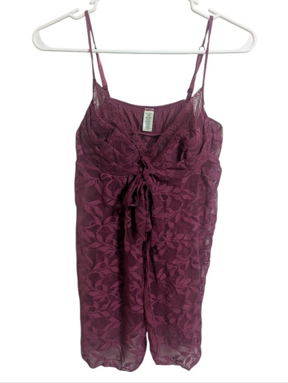 Ambrielle Lingerie Top Sz Large Lace Floral Intimates Sleepwear Y2k W-552